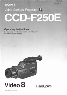 Sony CCD F 250 E manual. Camera Instructions.